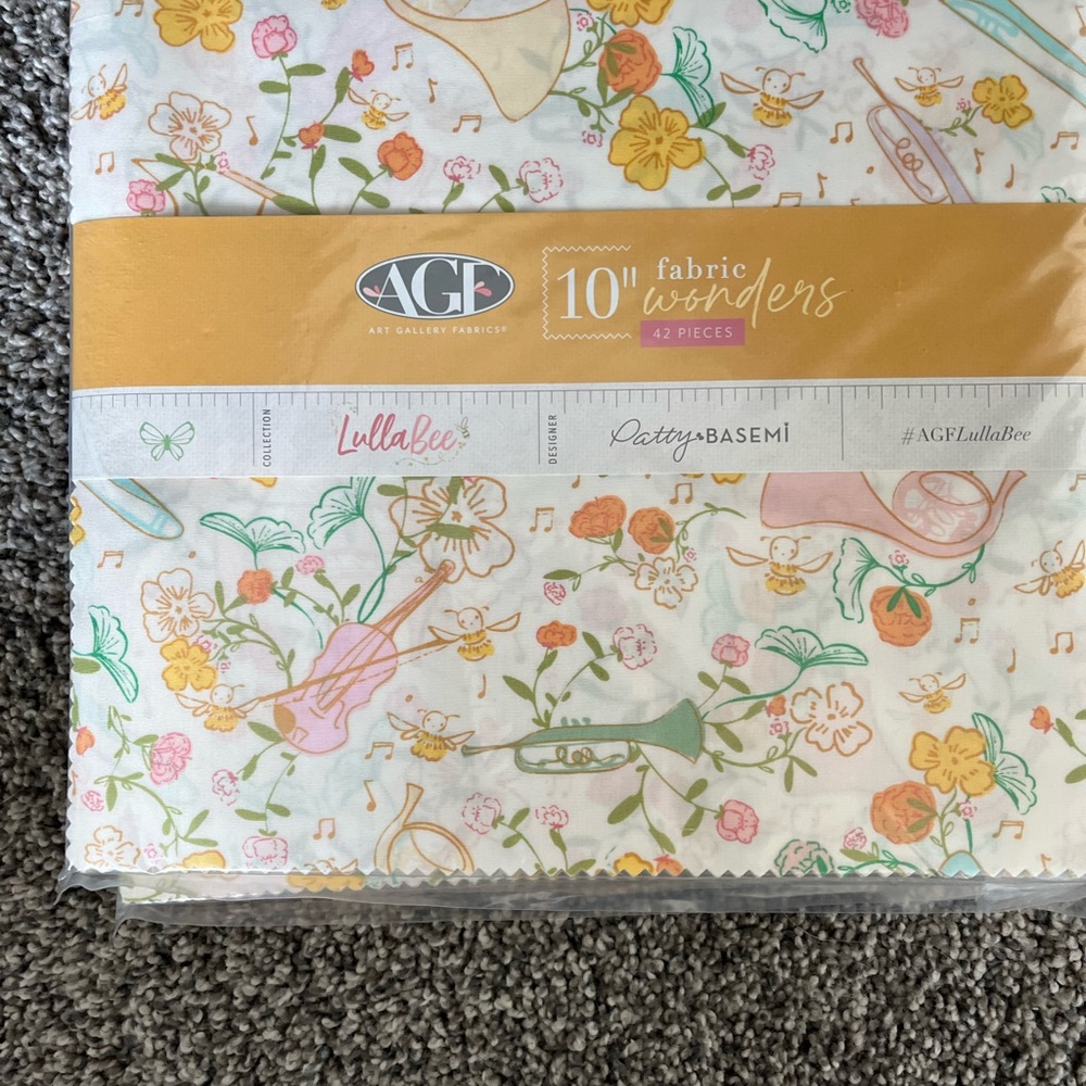 Art Gallery Fabrics 10 Inch Stacker - LullaBee - Music Theme